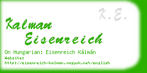 kalman eisenreich business card