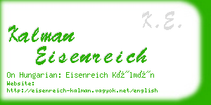 kalman eisenreich business card